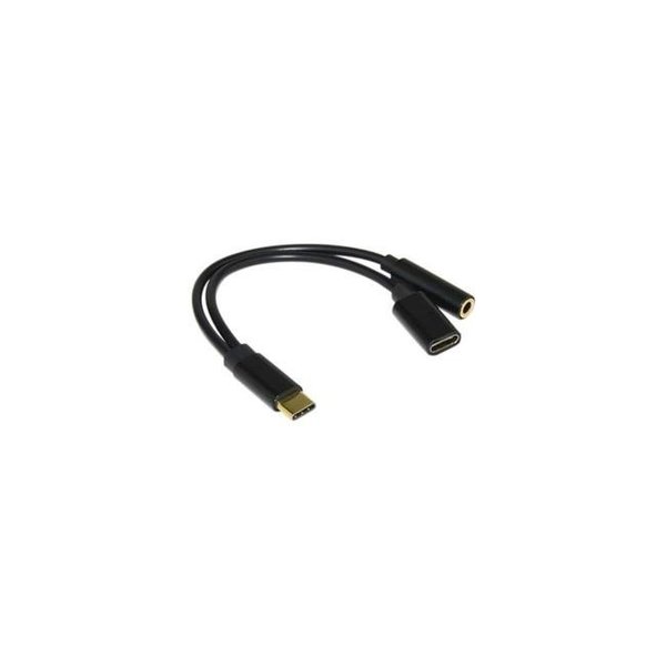 Xtrempro Xtrempro 11169 Type-C Port to 3.5 mm 2-in-1 Female Audio Jack Headphone & USB C Cable Adapter 11169